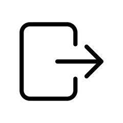 Poster - Login and logout icons. Set of sign out, Sign in vector icon. Open and close door symbol. Black exit and enter arrow, vector icon in trendy flat style