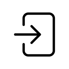Poster - Login and logout icons. Set of sign out, Sign in vector icon. Open and close door symbol. Black exit and enter arrow, vector icon in trendy flat style