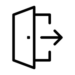 Poster - Login and logout icons. Set of sign out, Sign in vector icon. Open and close door symbol. Black exit and enter arrow, vector icon in trendy flat style