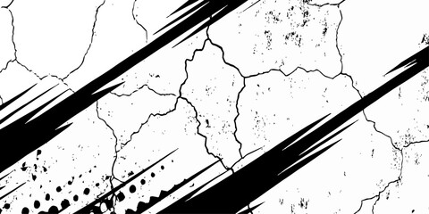Aufkleber - Black and white abstract background with diagonal stripes and halftone dot patterns grunge white background.	
