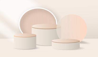Fototapete - 3d rendering minimalist empty podium for product display stand.