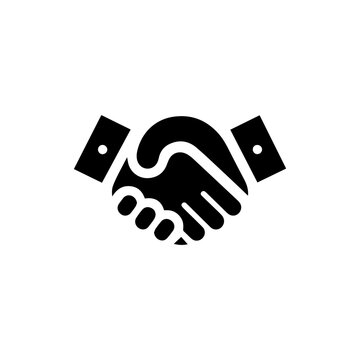 Hand Shake Icon Design. illustration isolated on white background