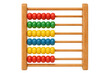 © Marko - Colorful abacus with wooden frame showing numbers on transparent background