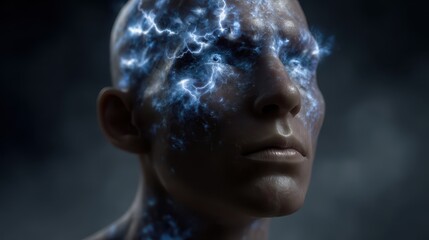 Poster - Digital consciousness and neural interface conceptual art