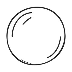 Poster - Simple black and white circle outline with minimalist style