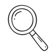 © BraveSpirit - Simple hand-drawn magnifying glass icon with wooden handle