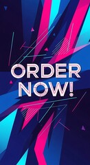 Poster - Dynamic Abstract Background with Vibrant Colors and Bold Text Inviting Action