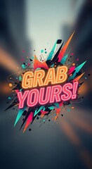 Poster - Dynamic promotion design with abstract elements and vibrant colors for campaigns