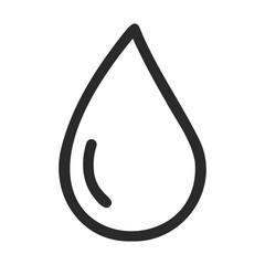 Poster - Minimalist water droplet icon in black and white design