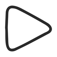 Poster - Black triangle play button icon with rounded edges