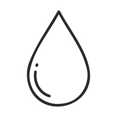 Poster - Minimalist water droplet icon in black and white