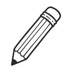 Poster - Monochrome pencil drawing icon with simple bold lines