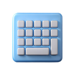 Poster - Paste shortcut keyboard icon front view 3d rendering illustration on transparent background
