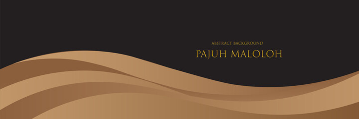 Poster - Vector gold line background curve element with white space for text and message design, overlapping layers, vector