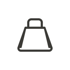 Poster - Black trapezoid symbol represents shopping against white backdrop abstract simple details