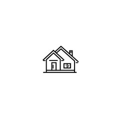 Poster - House drawing displays architecture building simple scene outline image