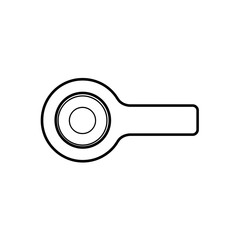 Poster - Outline shape shows simple object design on white background detail