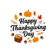 © MDJAHED - Cute Thanksgiving Day graphic design with fall elements.