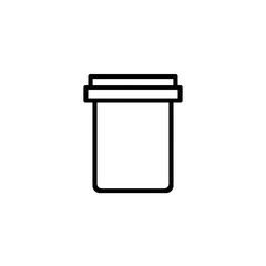 Poster - Minimalist bottle icon displays outline drawing on clean backdrop