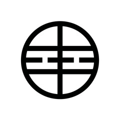 Poster - Monogram symbol combines circle crossing lines forming crest graphic design