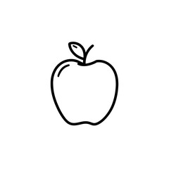 Poster - Outline apple presents itself isolated detailed drawing design vector graphics