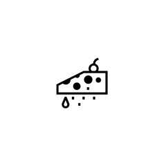 Poster - Cheese slice dripping displays minimal style on white backdrop detail
