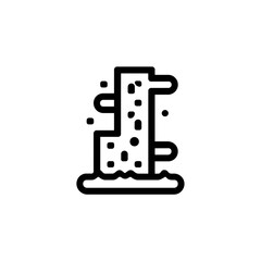 Poster - Stylized cactus icon grows digitally in isolated white background plants graphic design detail