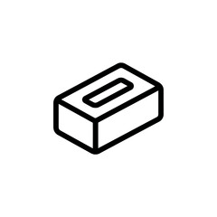Poster - Isolated rectangular box presents outline on white showcasing perspective drawing with simplicity