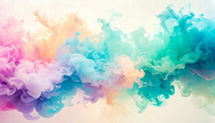 Poster - smoke pastel colour abstract background design