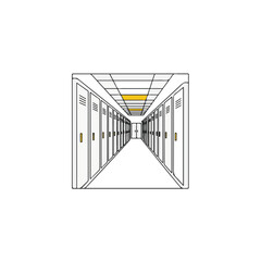 Poster - A Perspective View of the Data Center Corridor.