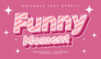 Poster - funny moment vector text effect with modern style design