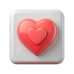 Poster - Share love communication front view 3d rendering icon illustration on transparent background
