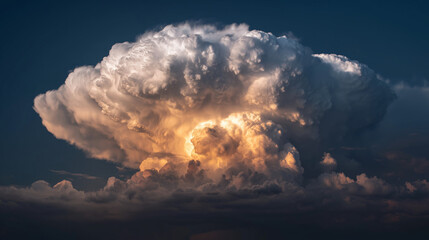explosive mushroom shaped cumulonimbus forming rapidly