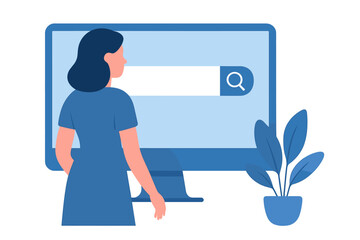 Fototapete - The concept of seo analysis design is depicted in an isometric vector illustration as a landing page template for the web