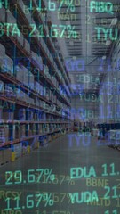 Poster - Animation of data processing over empty warehouse