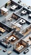 © Light Vista - Modern office space design layout for business interior architecture and furniture plan