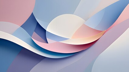 Poster - Abstract pastel background wallpaper design with soft colors and flowing shapes art