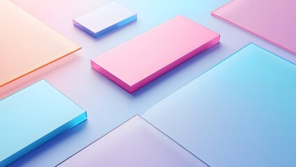 Poster - Abstract pastel colored glass plates background for design and creative projects