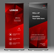 © hufrizal - Business Roll up banner minimalist template design, for brochure, business, flyer, infographics. modern x-banner and flag-banner advertising. vector illustration