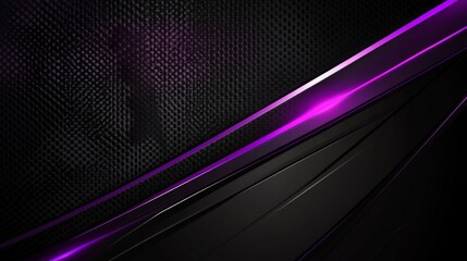 Poster - Striking black texture background with vibrant purple accents creating a modern, futuristic abstract pattern.