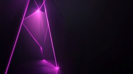 Poster - Dark background features glowing magenta lines creating a futuristic abstract geometric design.