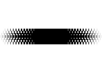 Poster - 
Stripe for text. Vector dynamic pattern of black broken abstract shapes on a white background. Vector background. Design element. For cover, advertising, packaging.