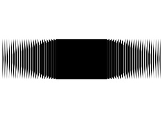 Poster - Stripe for text. Vector dynamic pattern of black lines on a white background. Vector background. Design element. For cover, advertising, packaging.