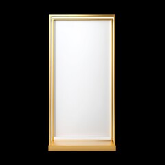 Poster - Elegant Display Frame with Bright White Space on a Black Background for Art or Advertisement Presentation