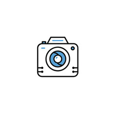Poster - A vector icon of a camera with a minimalist design.