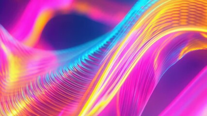 Poster - Close-up shot of a bright neon colored background