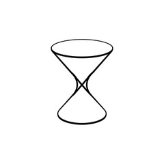 Poster - Abstract figure connects shapes creating minimal design on clean background