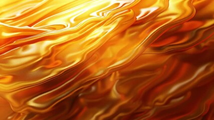 Poster - Golden Liquid Waves Vibrant and Shimmering Texture of Warm Luxury, Reflecting Light on Surface, Creating Elegant Atmosphere of Fluid Energy.
