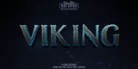 Poster - Viking editable text effect, customizable nordic and warrior 3d font style