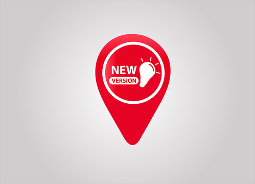 New Version Sale banner red flat business banner and Poster design